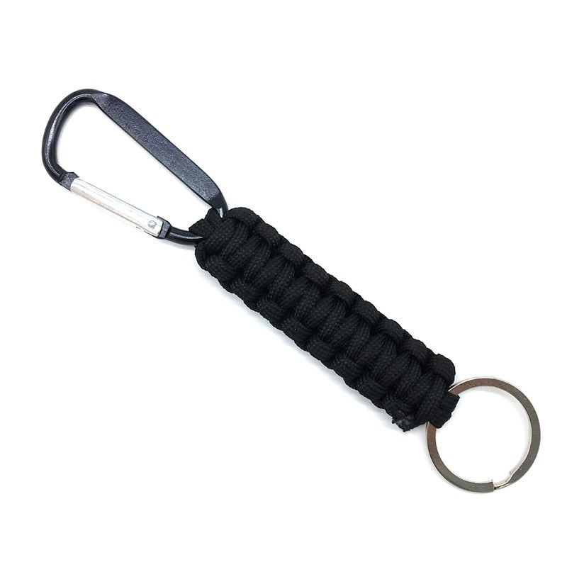 

Outdoor Keychain Ring Camping Carabiner Paracord Cord Rope Camping Survival Kit Emergency Knot Bottle Opener Tools