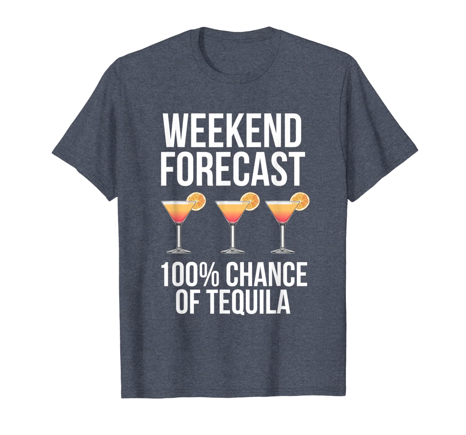 

tequila t-shirt weekend forecast 100% chance of tequila gift, White;black