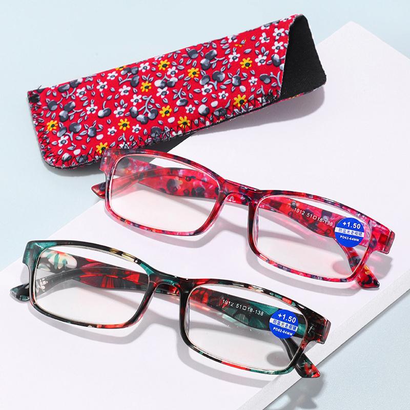 

Sunglasses Fashion Retro Print Reading Glasses Women Men Portable High-definition Presbyopic Lens Magnifier Eyewear Diopter +1.0~+4.0