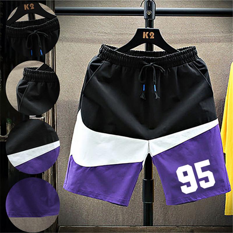 

Men's Shorts Fashion Summer Mens Casual Pants Loose Polyester Movement Dry Quickly Fitness M-4XL Pantalon De Basket Hombre, White;black