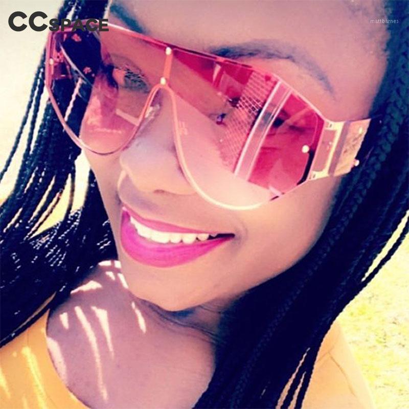 

Sunglasses 46277 One Lens Rivet Oversized Luxury Men Women Fashion UV400 Glasses