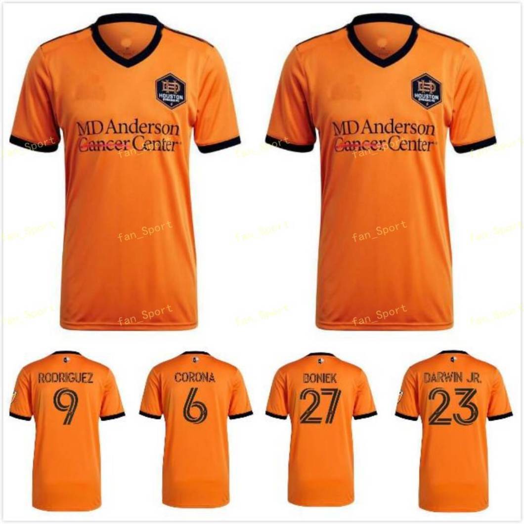 

2021 Houston soccer jersey Dynamo FC Player Version 2022 camisetas de fÃºtbol 21 22 Boniek Darwin jr Corona Rodriguez ELIS RAMIREZ football shirts, Black;yellow