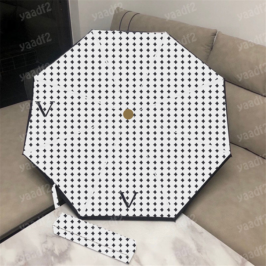 

Fashion Letters Blossom Umbrellas Exquisite Fully Automatic Folding Umbrella Outdoor Uv Protection Sunshade Men Women Delicate Parasol with Box, Extra shipping