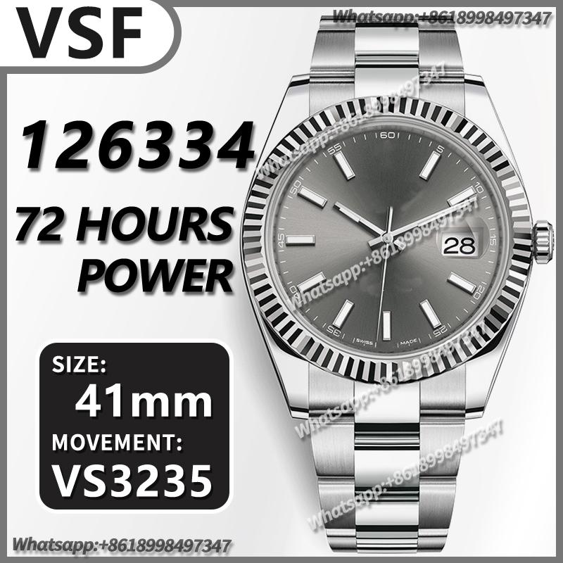 Wristwatches Men's Mechanical Watch 126334 41mm 904L SS VSF 1:1 Edition On Jubilee Oyster Bracelet VS3235 Movement-image-704898538