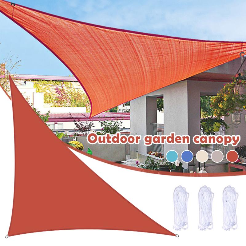 

Sun Shade Sail For Outdoor Oxford Cloth Triangular Canopy With Ring & Rope Heavy Duty Patio Garden Backyard 4*4*5.7M Jardin