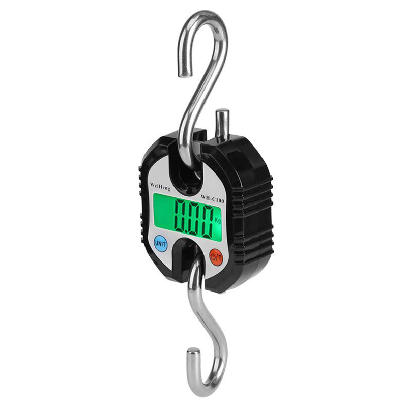 

Mini Hanging Scale Heavy Electronic Digital Scales Stainless Steel 150kg 50g Luggage Scale Loop Weight Balance with Hook