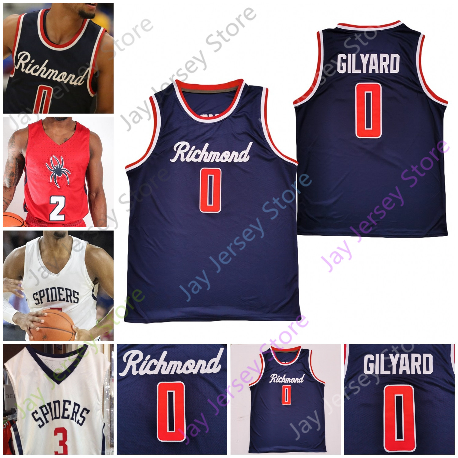 

Custom 2021 Richmond Spiders Basketball Jersey NCAA College Jacob Gilyard Nick Sherod Blake Francis Nathan Cayo Grant Golden Johnny Newman Connor Crabtree, White i