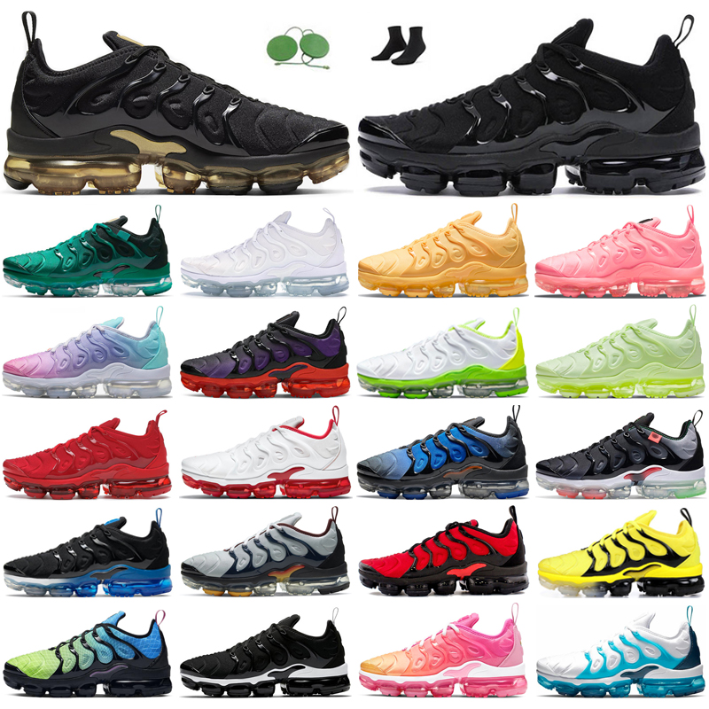 

tn plus running shoes men women Triple Black White Barely Volt Worldwide Rainbow Hyper Violet mens trainers sports sneakers size us 13, Pink purple