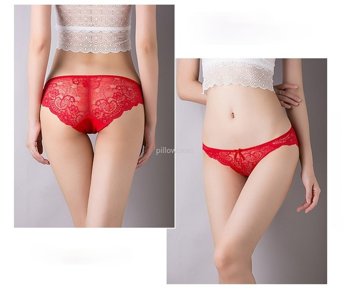 

Sexy underwear See Through Women's Panties lace low waist bikini briefs panty lingerie underpants for slim women clothing, Black;pink