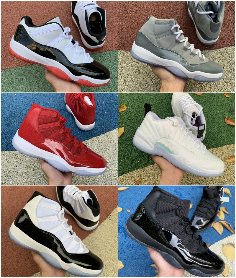 

2021 Top Jumpman 11 Basketball Shoes 11s Jubilee 25th Anniversary 23 Concord 45 Citrus Cap and Gown JORDÁN Gamma Blue Pantone Cool Grey Win Like 96 Sports Sneakers, Bubble package bag