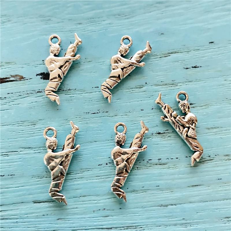 

Charms 30pcs Karate Kick Connector For Men Jewelry DIY Necklace Bracelet Key Chain Aesthetic Accessories Making Supplies, Bronze;silver