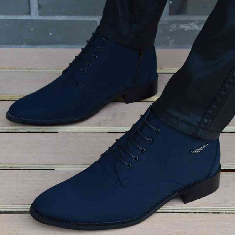 

boots fashion men canvas shoes ankle sping autumn oxford for 7bop, Black