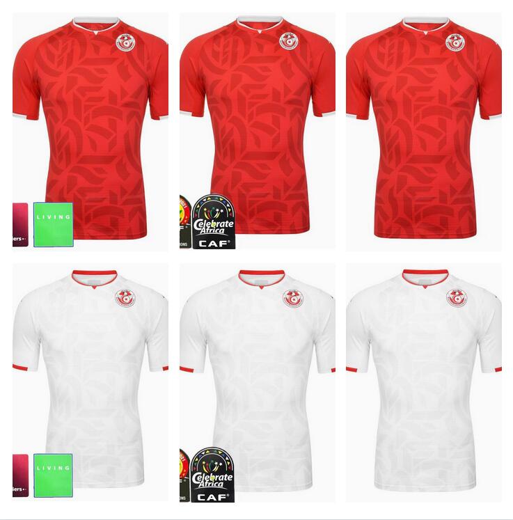 

New Thai quality 21-22 Tunisia AFCON Soccer Jerseys Maillot de Foot 2022 Home #7 MSAKNI #10 KHAZRI Shirt Sliti Hannibal KHALIFA SASSI MAALOU, Black;yellow