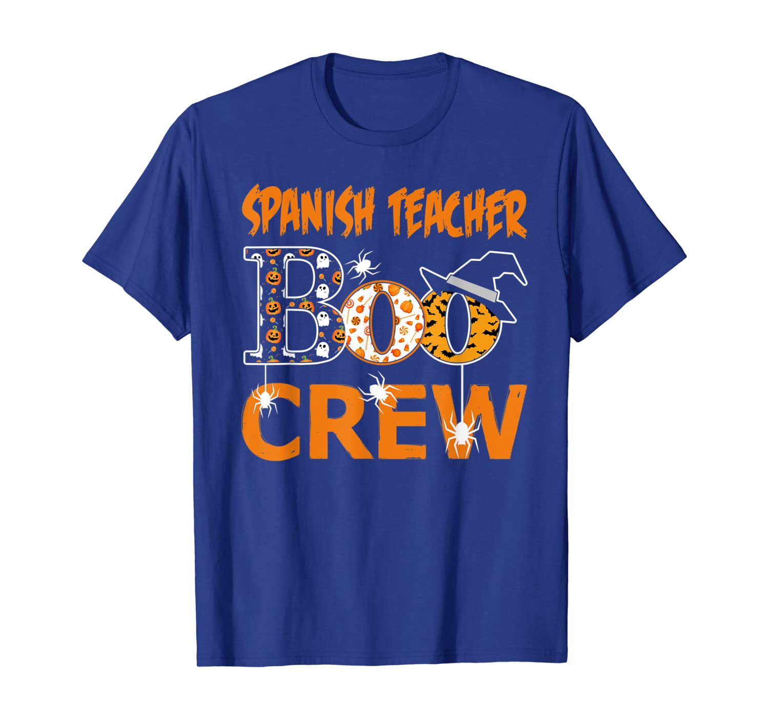 

Spanish Teacher BOO CREW SHIRT, White;black