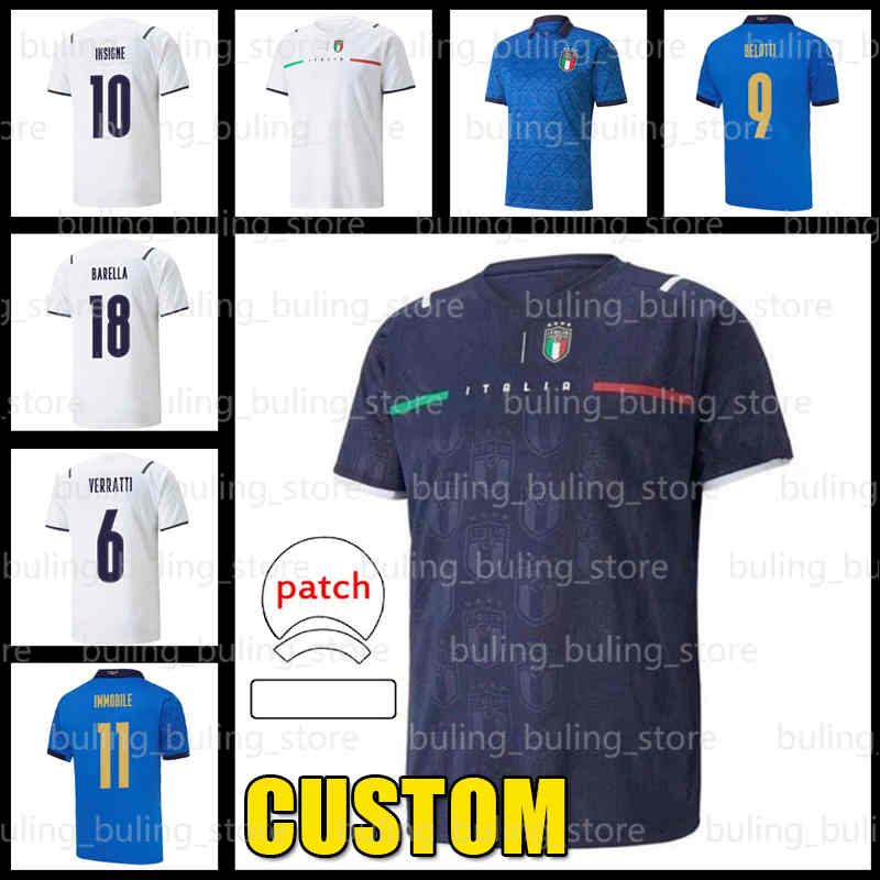 

ITALY soccer Jersey 2021 18 BARELLA SENSI INSIGNE 20 21 European Cup Renaissance 3 CHIELLINI BERNARDESCHI 5 LOCATELLI PIRLO football shirts, Black;yellow