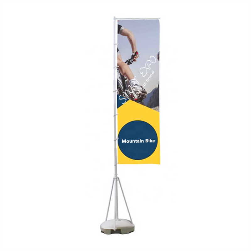 4m Telescopic Aluminum Giant Flag Pole Beach Banner Display Stand with Custom Grpahic Printing-image-707614488