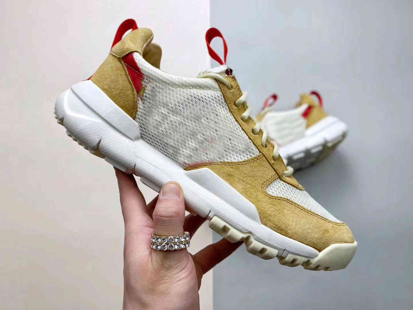 

2021 Release Tom Sachs x Craft Mars Yard 2.0 TS Joint Limited Sneaker Natural Sport Red Maple Authentic Sports Shoes With Original box, Tom sachs x mars yard 2.0