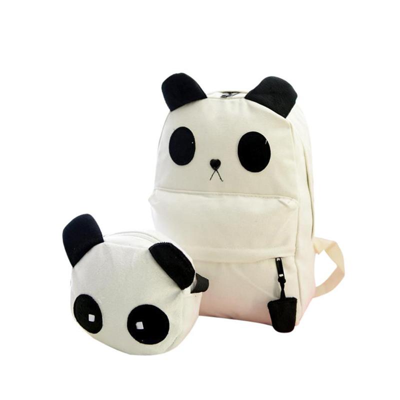 

School Bags Sell Kawaii Style Women Girl Panda Schoolbag Backpack Shoulder Book Bag Set Travel Mini Bookbag