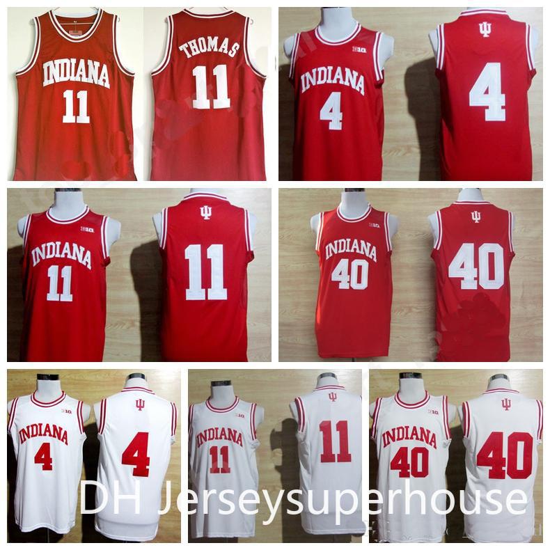 

College Basketball Indiana Hoosiers Jerseys University Isiah Thomas 11 Victor Oladipo Jersey 4 Cody Zeller 40 Red White Uniform Sport Sale, Black
