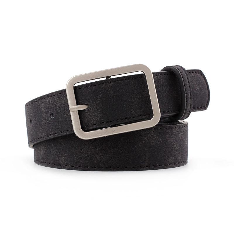 

Belts 2021 Designer Woman Black Brown Thin Skinny Wasit Belt Female Streetwear Pu Leather Waistband For Women Jeans Cinturon