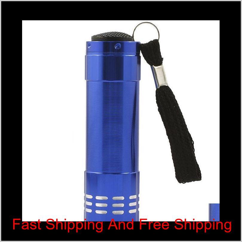 

Flashlights Accessories Tactical Gear Aluminium Alloy Mini Uv Ultra Violet Led Blacklight Flashlight Lamp Light Outdoor 9Led 9 Portabl