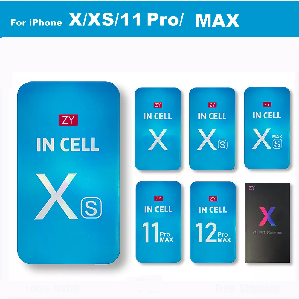 İPhone X için LCD Ekran Paneli 11 Pro 11pro MAX ZY Dokunmatik Ekran Sayısal Montaj Değiştirme Ölü Piksel Yok