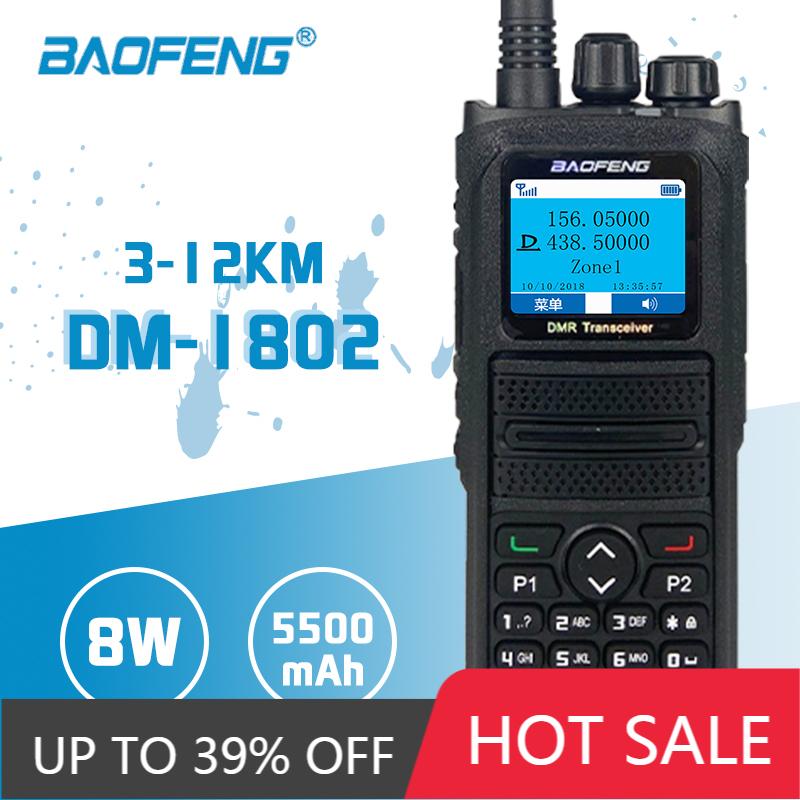 

Walkie Talkie 2021 BaoFeng DMR-1802Plus Dual Band 5W VHF UHF VFO Digital/Analog Encrypted HF Transceiver Cb Two Way Radio