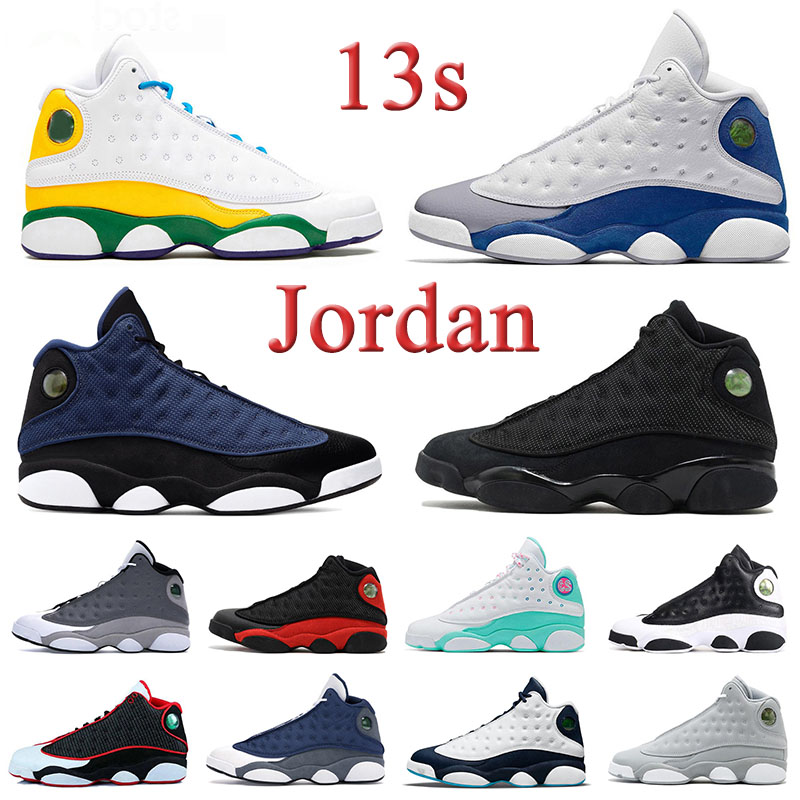 

Mens Womens Jumpman 13 13s Designer Basketball Shoes Flint XIII Black Cat Soar Green French Blue Brave Bred Obsidian Wolf Grey Trainers Sports Sneakers, 40-47