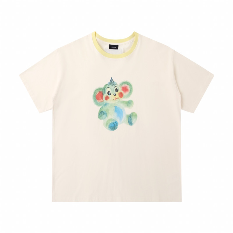 

T Shirt Men Women 4Colors Top Tees painted Graffi T-shirts, White;black