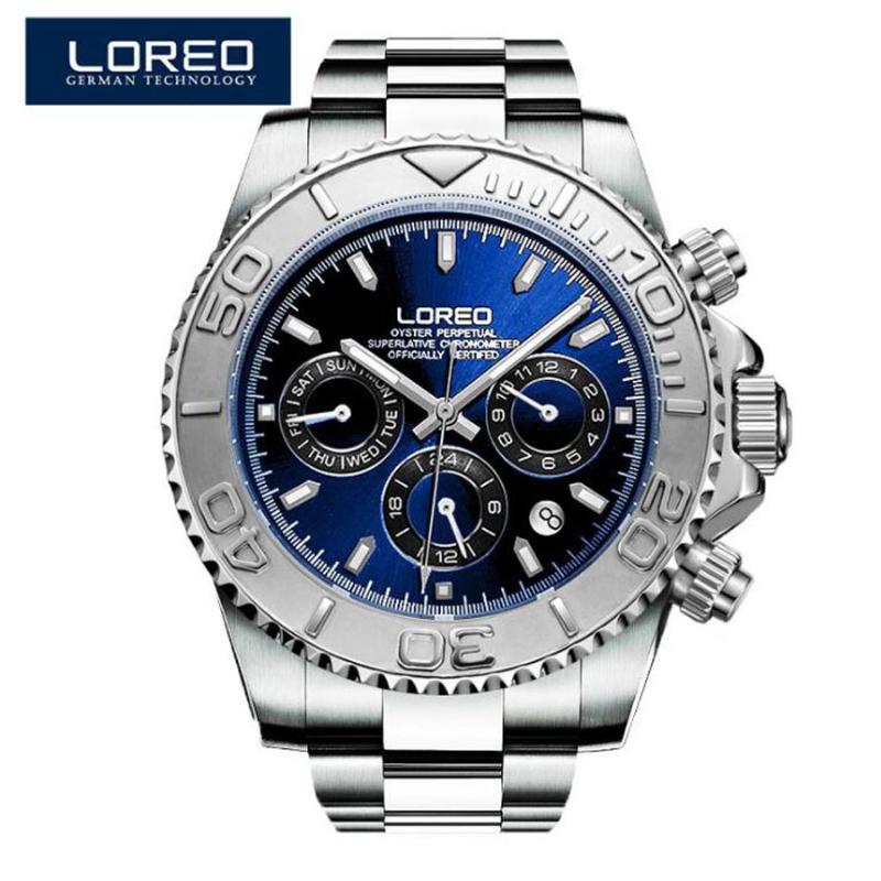 

Wristwatches LOREO Casual Sport Watches For Men Top Military 200m Waterproof Watch Rotatable Diving Bezel Man Clock Fashion, Nylon strap 05