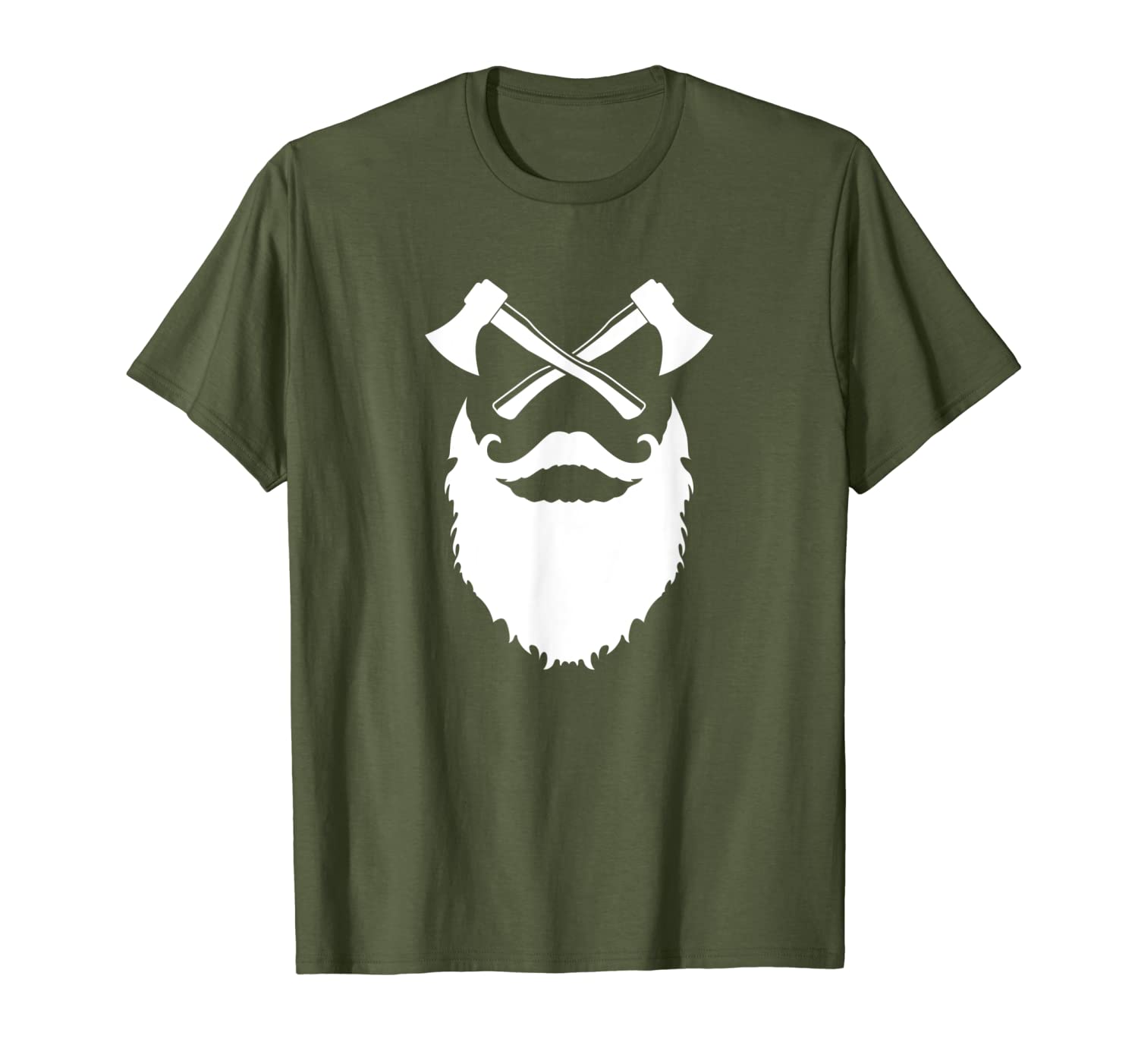 

funny bearded man axe throwing graphic hatchet gift t-shirt, White;black