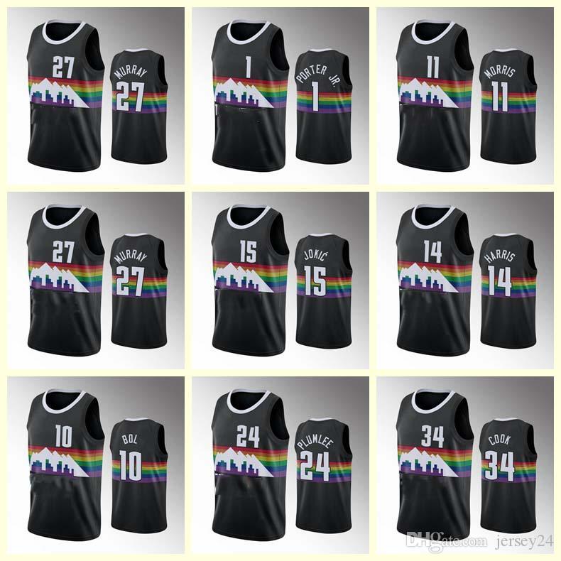 

basketball jerseys Men Denver Nuggets Mudiay Jamal Murray Nikola Jokic Any player hot's pressing custom jersey, Black;red