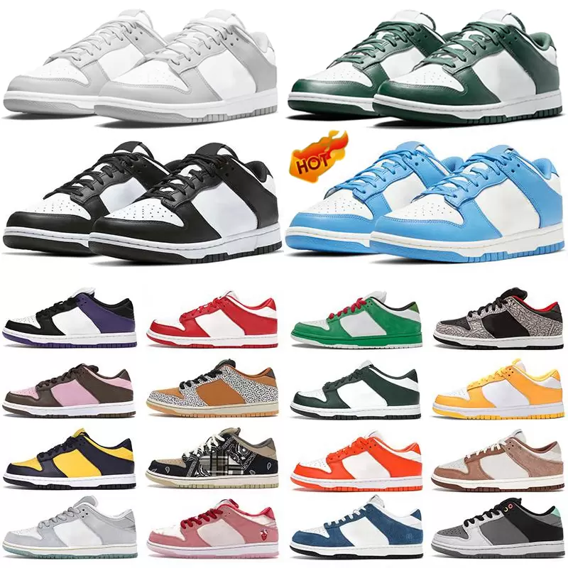 

2022 sneakers shoes Green Glow Grey Fog Michigan Syracuse Trail UNC University Blue White Black sail men women trainers sports casual platform shoe, Pay for box
