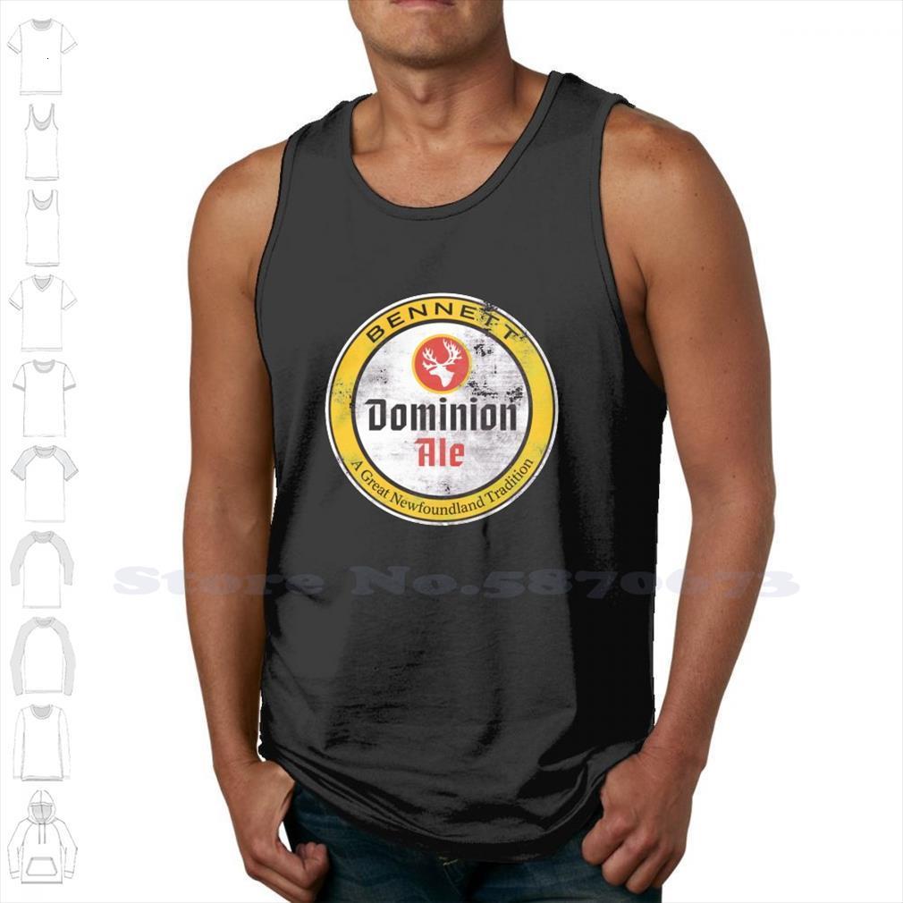 

dominion ale custom funny tank sleeveless vest d newfoundland beer vintage caribou bennett, White;black