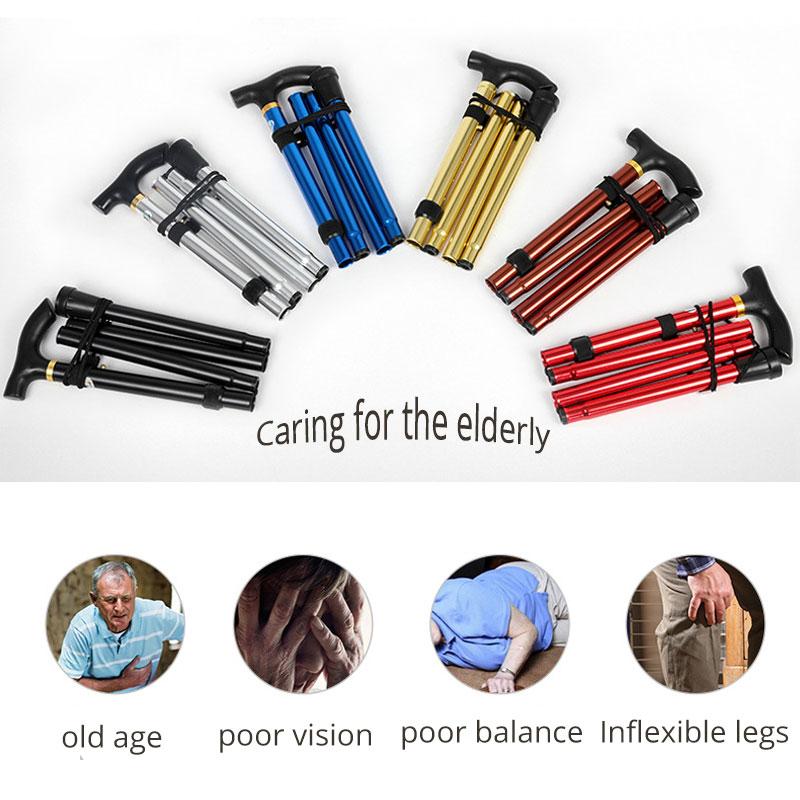 Trekking Sticks Collapsible Cane Folding Trusty Walking Hiking Running Canes Poles For Elder Parents Stick-image-695529389