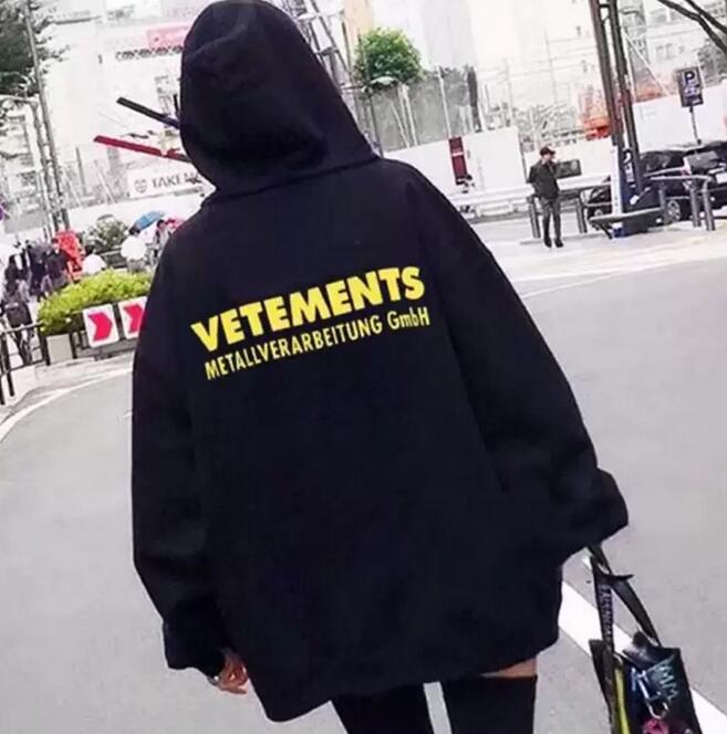 

Vetement femme Hoodies Men Women Metallverarbeitung Gmbh Fashion Hip Hop pullover Vetements Letter Print Sweatshirts Fleece, Dark gray