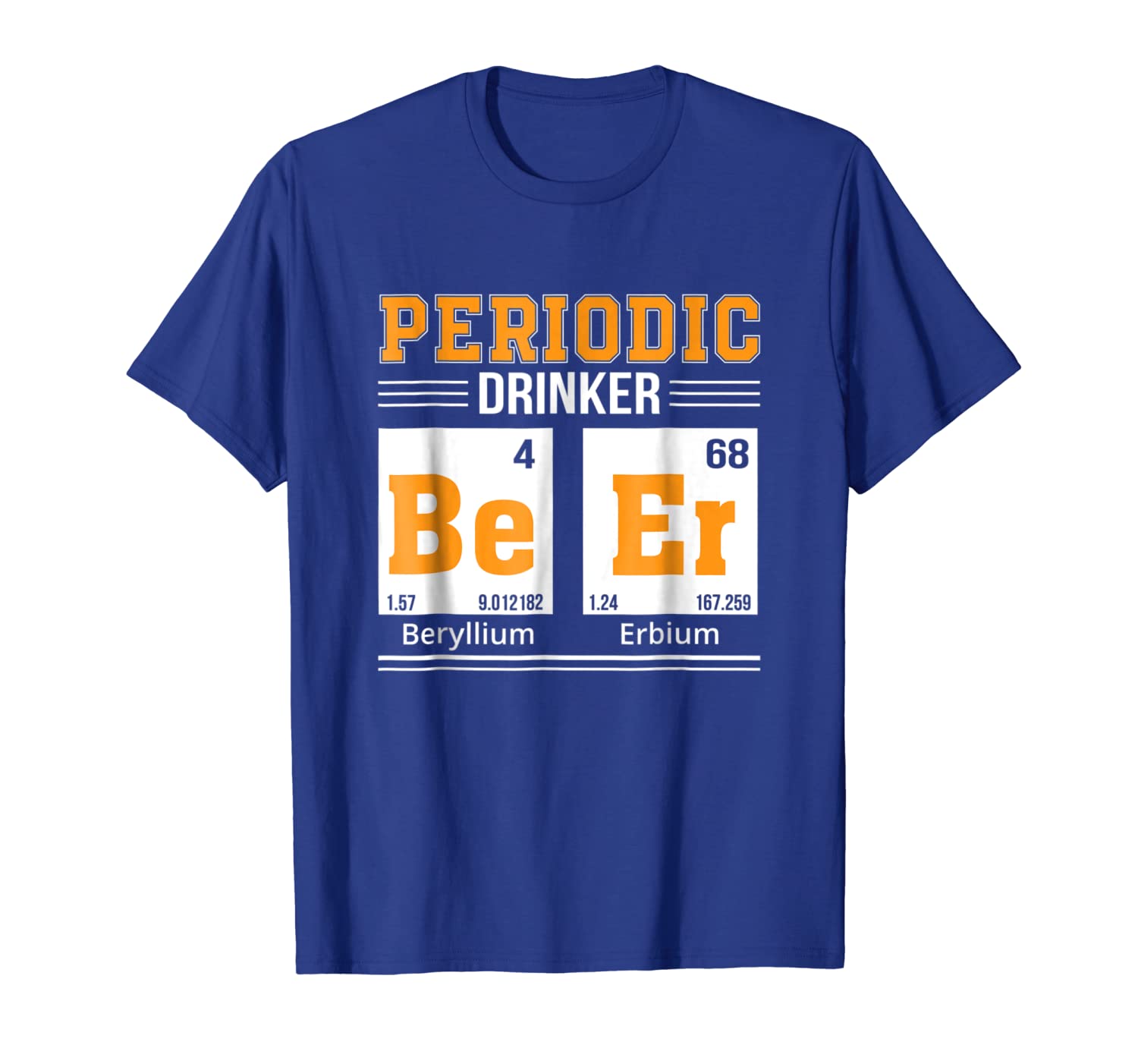 

periodic drinker beer science beer drinking design shirt, White;black