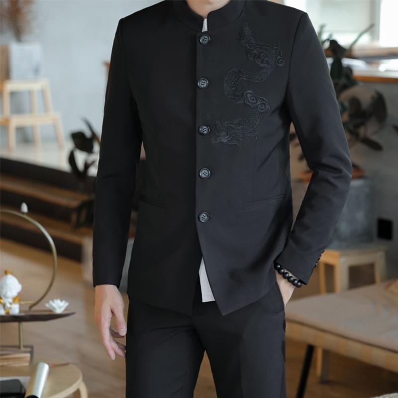 mandarin collar suit uk