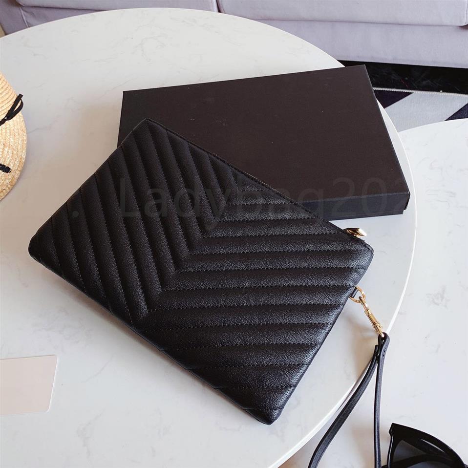 

New Luxury Designers Lady Handbags Wallet Fashion Clutch Bags Letter Card Holders Zipper Genuine Leather Plain Square Underarm Coin Purses S, Red;black