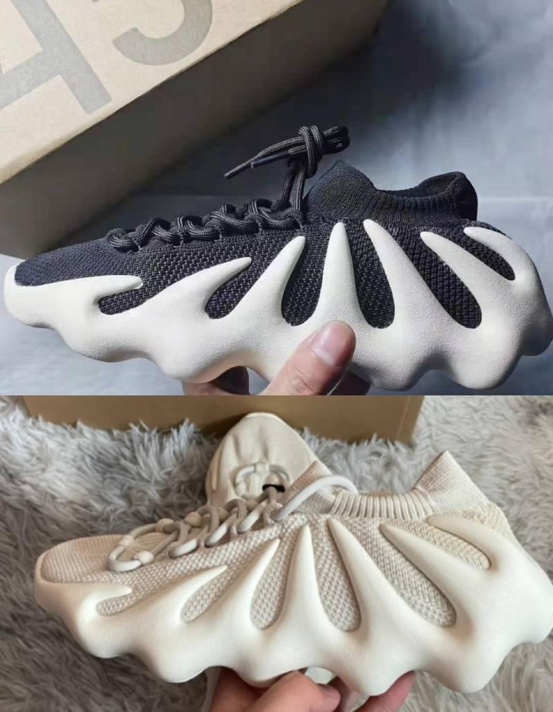 

450 cloud white cream black Kanye running shoes men's and women's V2 Israfil men's Asriel static reflective shoes