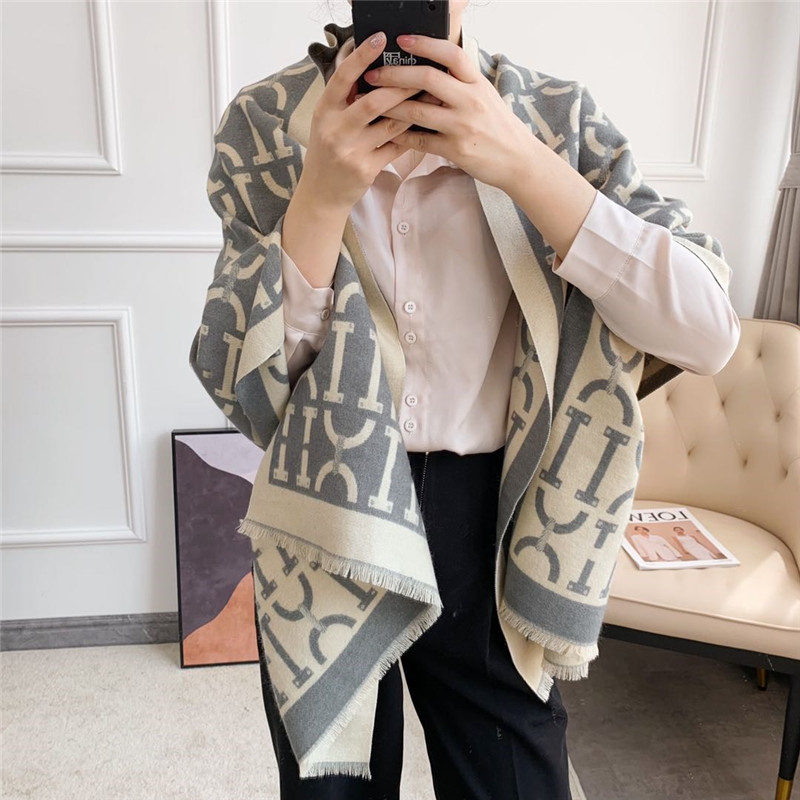 

New Winter Cashmere-blend material scarf long warm women's shawl with letter Printing H 180*70cm 5 colors scarves fashion design wrap