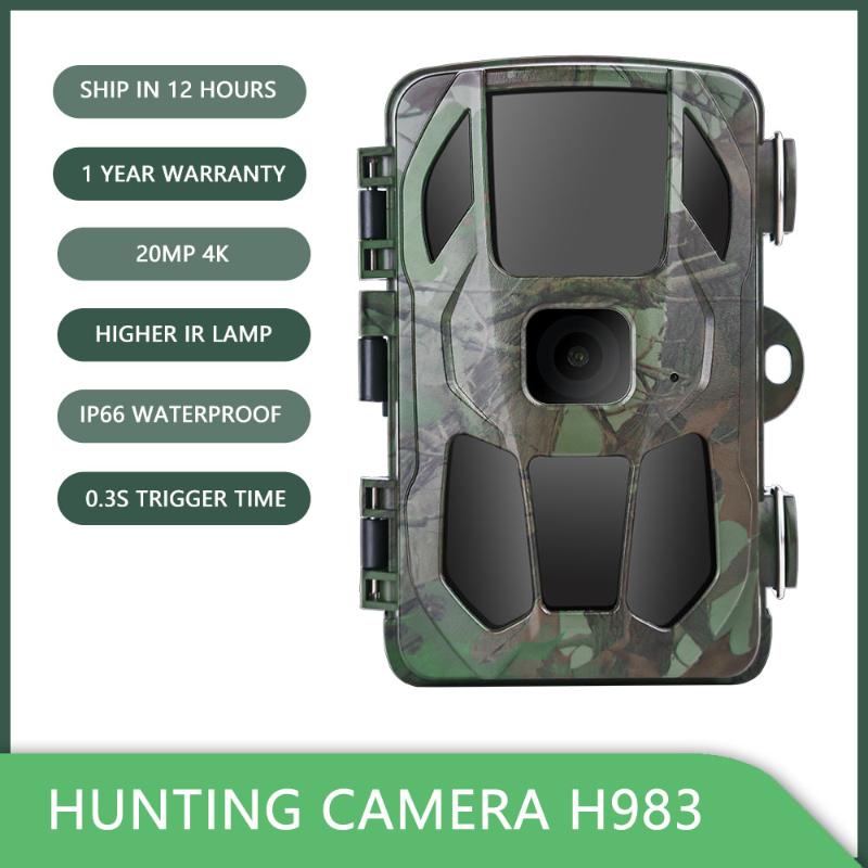 

Hunting Cameras Camera H983 20MP 4K Wild Animal Trail High Power IR Lamp Night Vision Waterproof Wildlife Infrared Po Traps