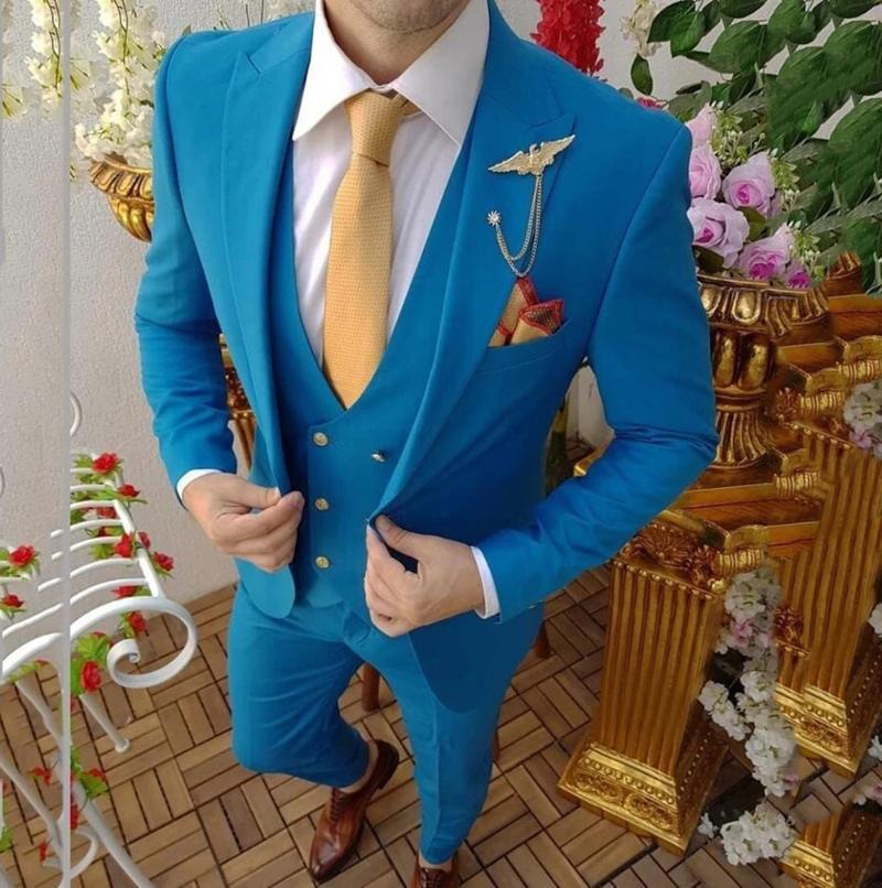 Cheap Bulk Royal Blue Coat Pant Tie UK 