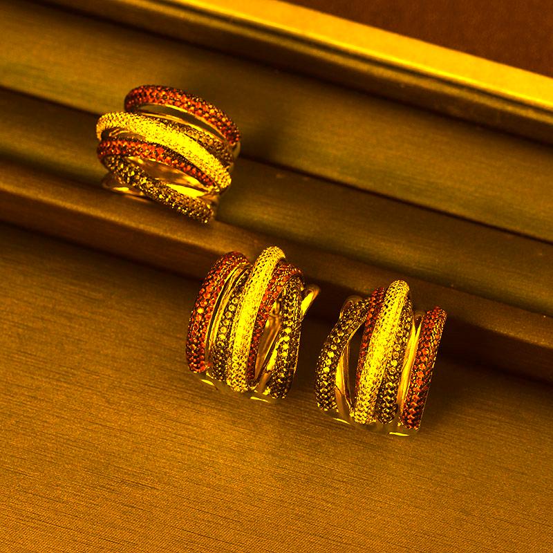 

Earrings & Necklace Jankelly Twist Braided Multicolor Full Mirco Green Cubic Zirconia Setting European Wedding Brinco Hoop Earring Ring Jewe, Silver