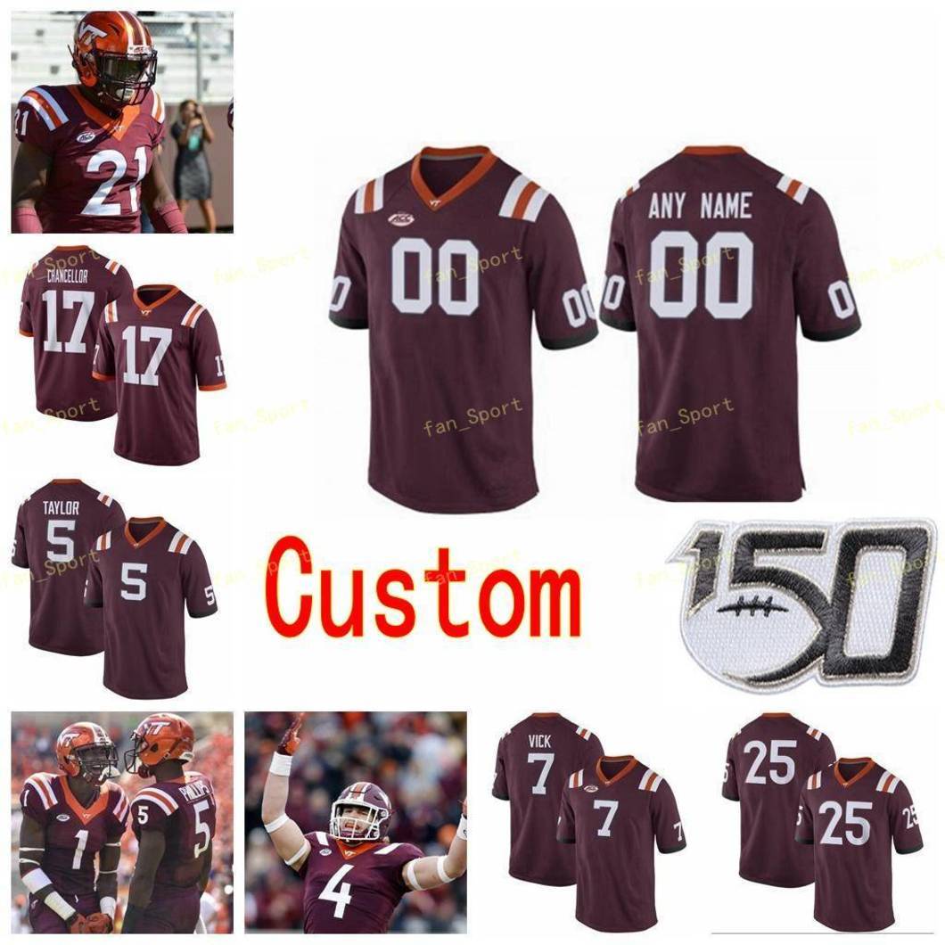 

NCAA College Jerseys Virginia Tech Hokies 14 Damon Hazelton 17 Kam Chancellor 2 Hendon Hooker 24 Terius Wheatley Custom Football Stitched, As