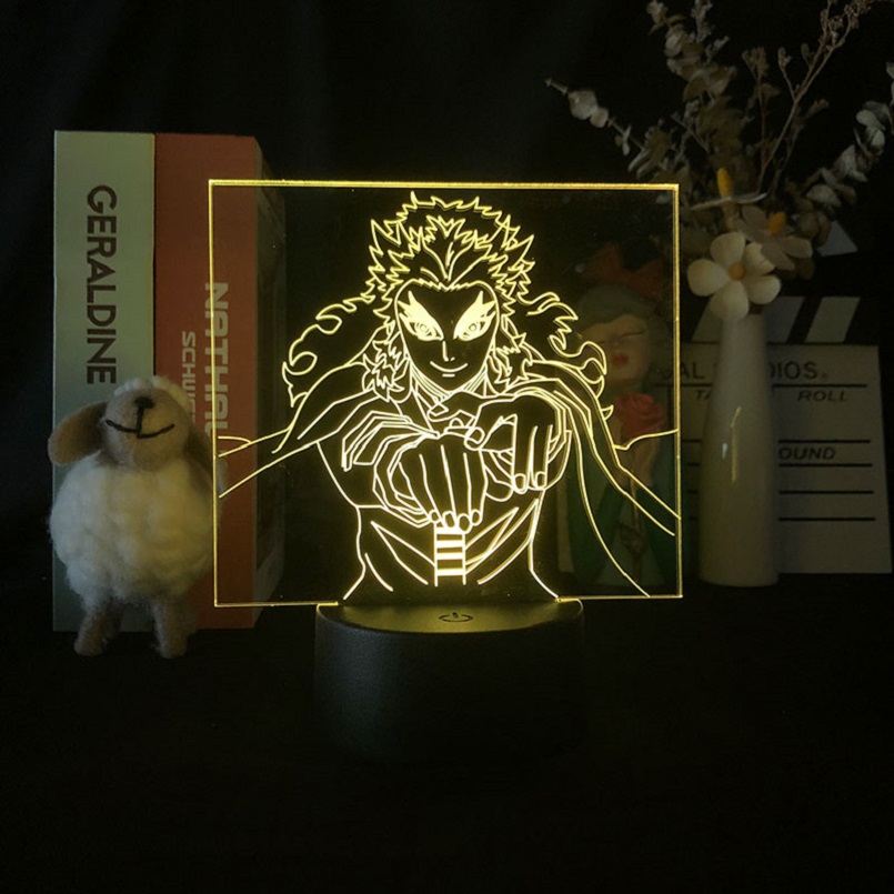 

3D LED Night Light Demon Slayer Rengoku Kyoujurou Bedside Lamp RGB Colors Toys Holida Birthday Anime Teenagers Gift Nightlight