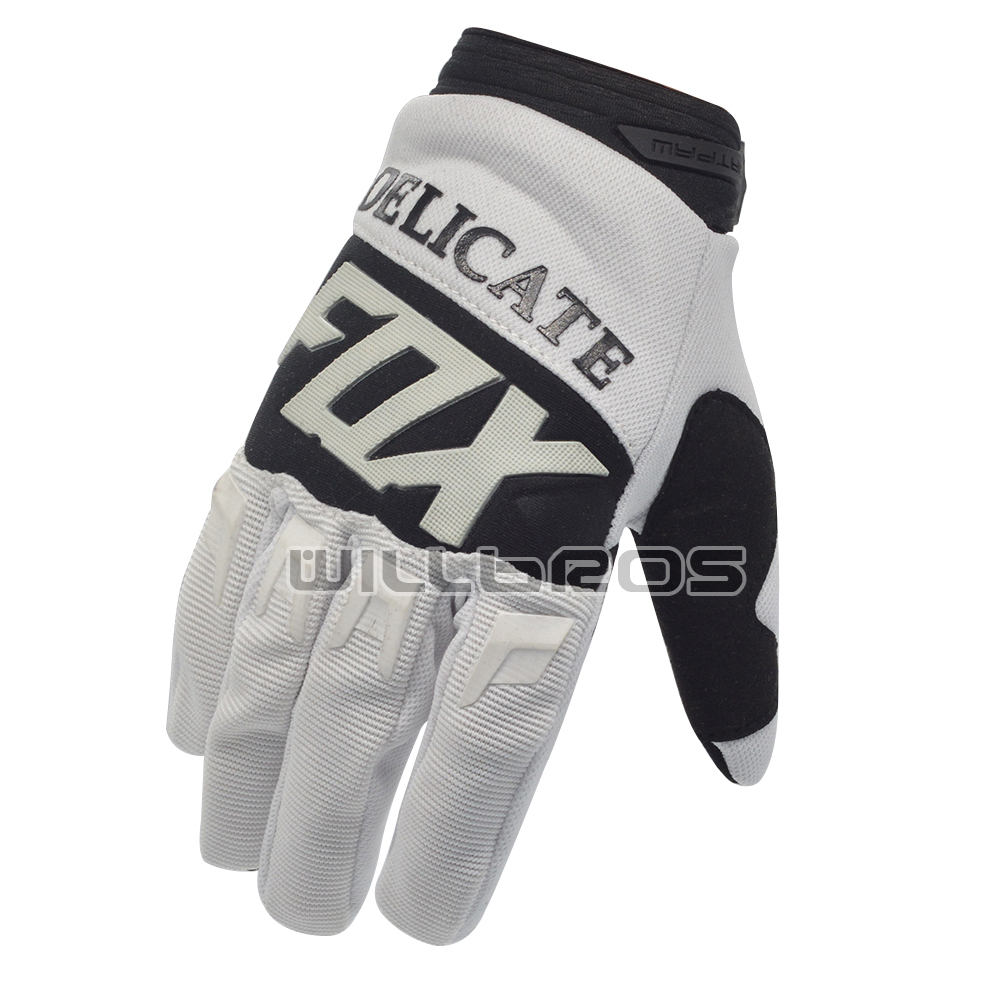 

Delicate Fox 360 Race Motocross Gloves Motorcycle MX Enduro MTB DH Downhill Bike Bicycle Riding White