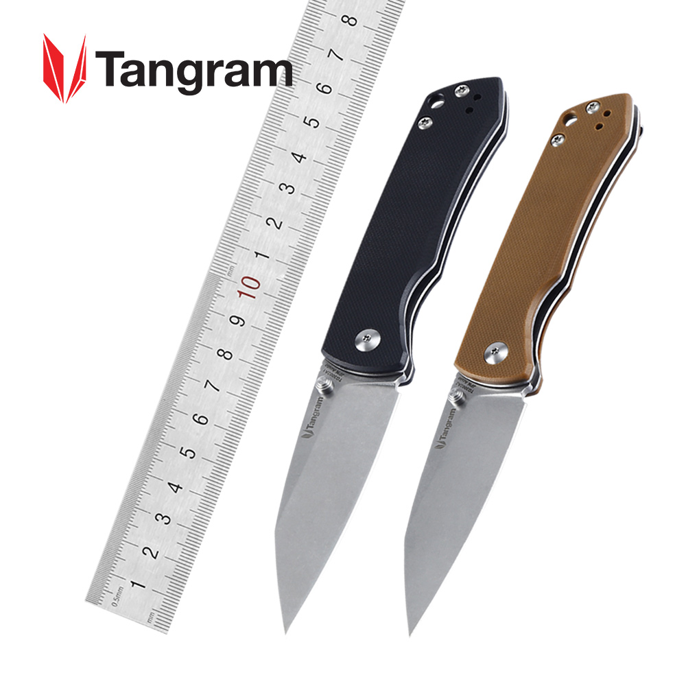 

TANGRAM Foding Knife Surviva Pocket Knife Tactica Japan Acuto440C Every Day Carry EDC Hande Materia G10 AZO Santa Fe TG3002