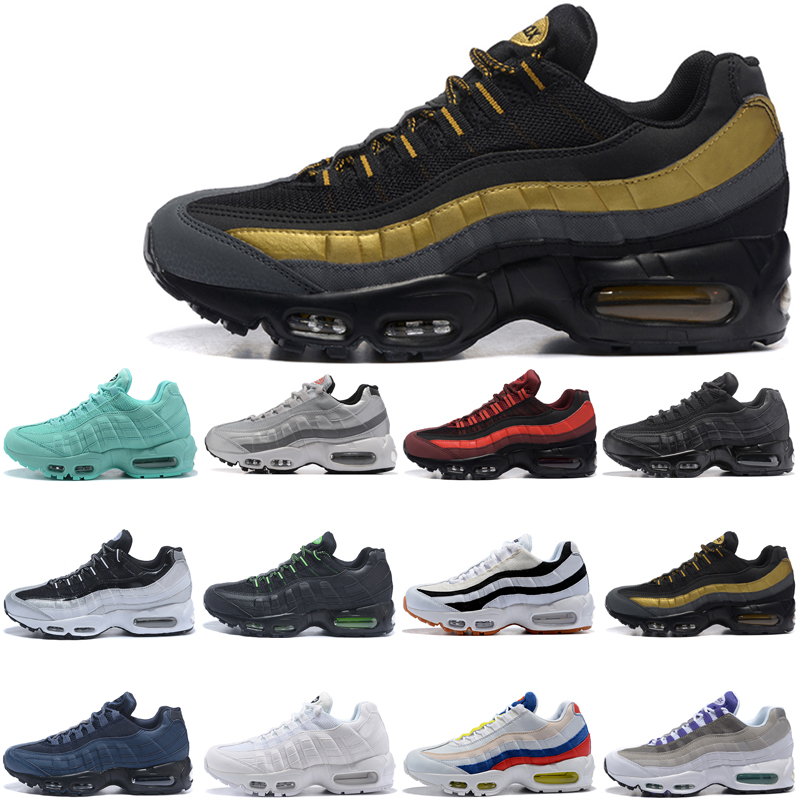 Chaussures de course classiques MA 95 Hommes Femmes Noir Vert Blanc Blanc Bleu Côtel Ventre Ventre Ventre Ventre de cépages OG Néon Rose Daim Ros