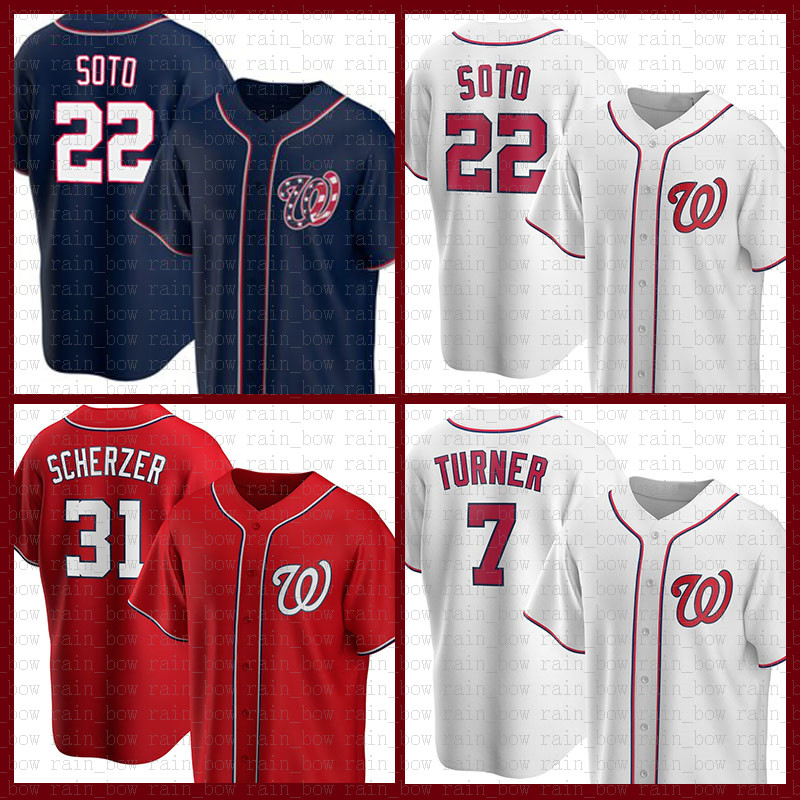 

Washington Baseball Jersey Nationals Custom 22 Juan Soto 31 Max Scherzer 7 Trea Turner Bryce 6 Anthony Rendon 34 Harper 1 Wilmer Difo, Jersey(guomin)